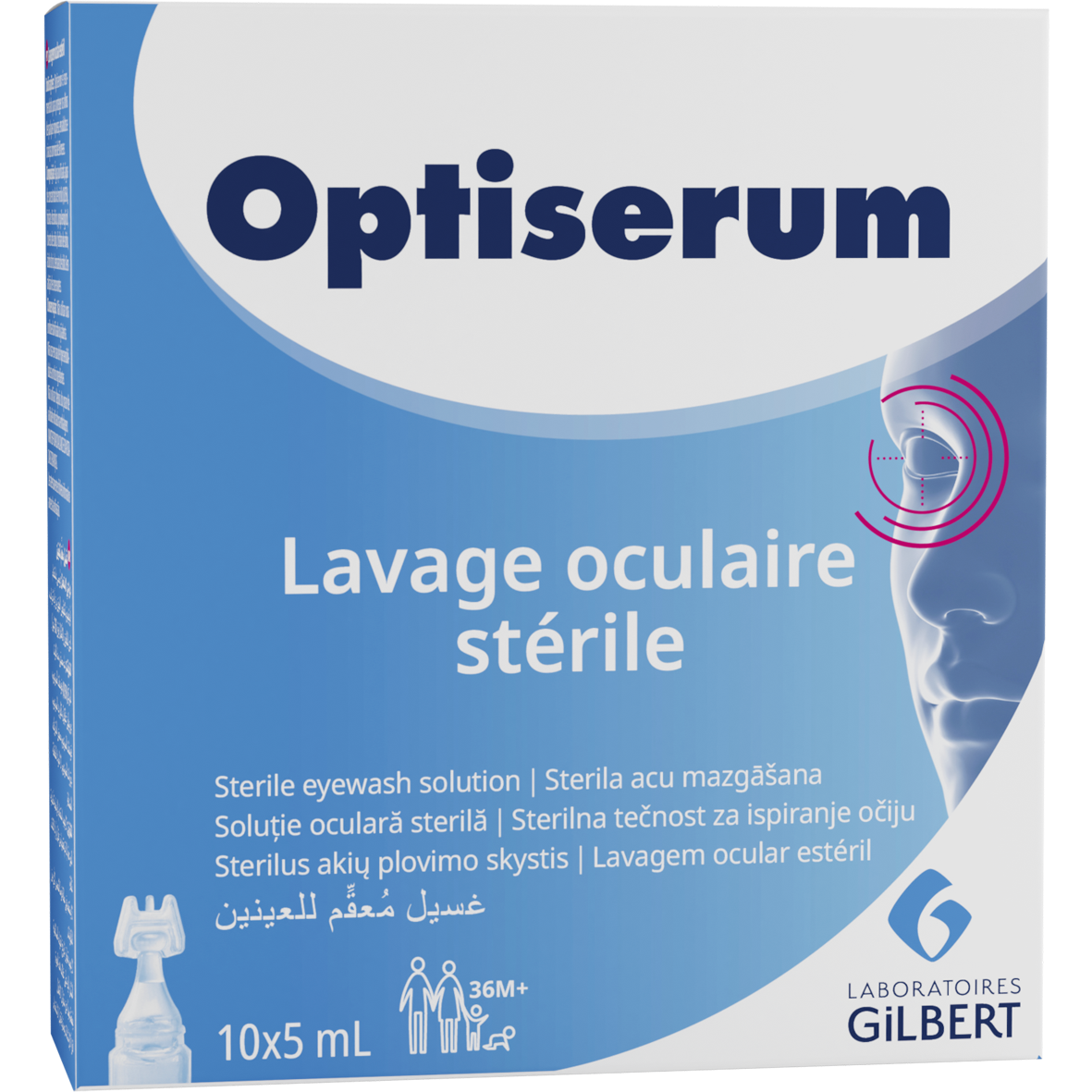Optiserum sterile eye wash 5ml single dose 10
